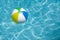 Beach Ball Floating in Pool