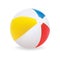 Beach ball isolated on a white background. Realistic icon inflatable ball.