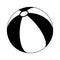 Beach ball silhouette vector symbol icon design.