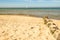 Beach of Baltic Sea, Poland with groins