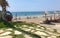 Beach bar and seafront in Kissonerga Cyprus