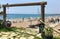 Beach bar and seafront in Kissonerga Cyprus