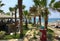 Beach bar and seafront in Kissonerga Cyprus