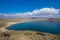 Beach and bay of Genoveses from top of mountain in Cabo de Gata