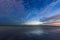 Beach and beautiful cloud after sunset in Rayong, Thailand