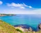 Beach of the Black Sea in Sinemorets, Bulgaria.View of coast near Sinemorets in Bulgaria.