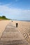 Beach With Boardwalk In Wladyslawowo