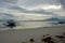 Beach and boat on Siquijor island, Philippines