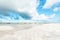 Beach with boats in Brazil, Carneiros Beach, Pernambuco