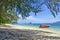 Beach with boats on Kradan island