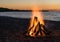 Beach Bonfire at Sunset