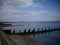 Beach, breakwaters and sea