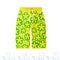 Beach bright men shorts in the style of the Miami with flowers.