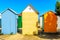 Beach cabines on ile d oleron, France