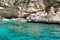 Beach in Cala Gonone in The Orosei Gulf, Sardinia, Italy.