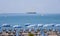 A beach in Cannes, in the famous French Riviera