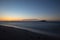 The beach of Carboneras in almeria at sunrise