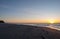 The beach of Carboneras in almeria at sunrise