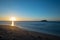 The beach of Carboneras in almeria at sunrise