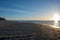 The beach of Carboneras in almeria at sunrise