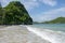 The beach caressed by the waves in Koh Samui