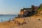 Beach and castle Sao Joao do Arade