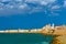 Beach and Cathedral in Cadiz, Andalusia, Spain