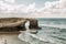 Beach of the cathedrals with large stones of Ribadeo, Spain