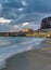 The beach of Cefalu before sunrise