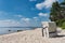beach chair on beautiful baltic sea beach