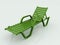 Beach chair green rendered