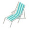 Beach chair icon isometric vector. New classic empty striped beach lounger icon