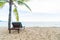 Beach chair, Palm and tropical beach at Pattaya in Thailand