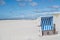 Beach chair sandy beach Sylt