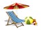 Beach chair with umbrella