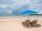 Beach Chair with Umbrella on the Beach