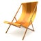 Beach chair yellow chaise longue nobody relaxation abstract