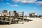 Beach chairs and buildings of St. Peter-Ording, Germany