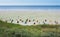 Beach chairs at the island of Juist in Germany