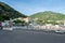 Beach Chairs and Umbrellas on The Maiori Beach, Amalfi Coast, Campania, Italy