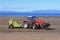 Beach cleaner tractor