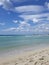 Beach with clear blue water in south Italy