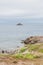 Beach and cliff in Quiberon in the Morbihan in France