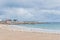 Beach and cliff in Quiberon in the Morbihan in France