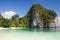 Beach and cliffs of Hong Island