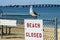 Beach Closed Sign