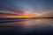 Beach With Clouds Waves Orange Sun Sky