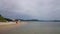 Beach in cloudy weather
