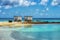 Beach club lounge beds at Bonaire island