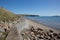 Beach and coast view to east Aberdaron Llyn Peninsula Gwynedd Wales